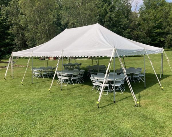 Pole Party Tent - White 20' x 40'