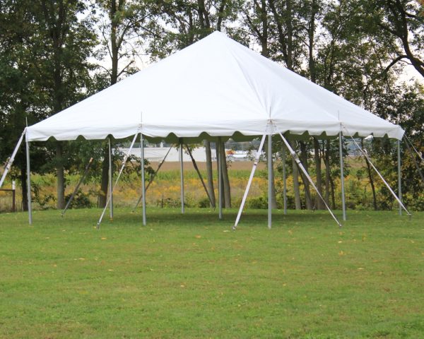 Pole Party Tent - White 20' x 20'